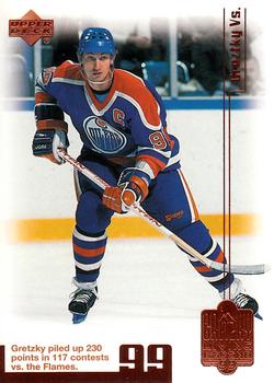1999 Upper Deck Wayne Gretzky Living Legend #34 Wayne Gretzky (vs Calgary) Front