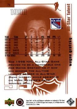 1999 Upper Deck Wayne Gretzky Living Legend #74 Wayne Gretzky (1998) Back