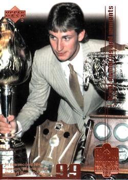 1999 Upper Deck Wayne Gretzky Living Legend #81 Wayne Gretzky (Wins first Art Ross in second year) Front