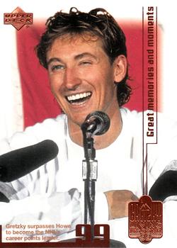 1999 Upper Deck Wayne Gretzky Living Legend #88 Wayne Gretzky (All-Time Point Scorer) Front