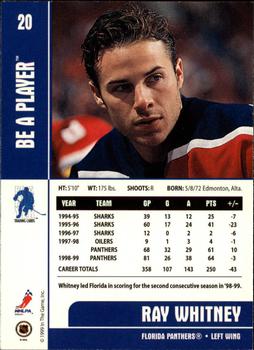 1999-00 Be a Player Memorabilia #20 Ray Whitney Back
