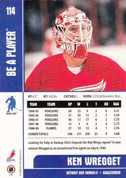 1999-00 Be a Player Memorabilia #114 Ken Wregget Back