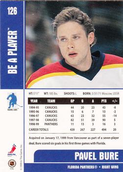 1999-00 Be a Player Memorabilia #126 Pavel Bure Back