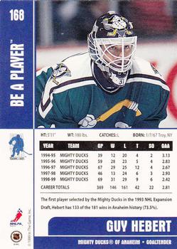 1999-00 Be a Player Memorabilia #168 Guy Hebert Back