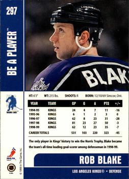 1999-00 Be a Player Memorabilia #297 Rob Blake Back