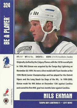 1999-00 Be a Player Memorabilia #324 Nils Ekman Back