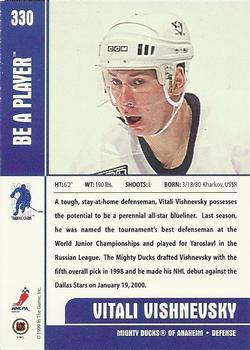 1999-00 Be a Player Memorabilia #330 Vitali Vishnevsky Back