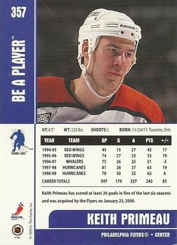 1999-00 Be a Player Memorabilia #357 Keith Primeau Back