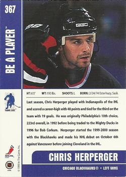 1999-00 Be a Player Memorabilia #367 Chris Herperger Back