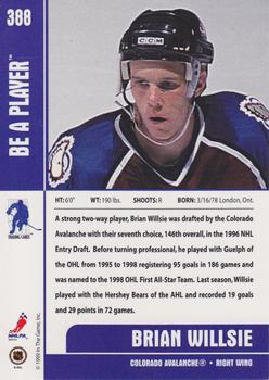 1999-00 Be a Player Memorabilia #388 Brian Willsie Back