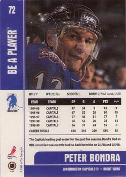 1999-00 Be a Player Memorabilia #72 Peter Bondra Back