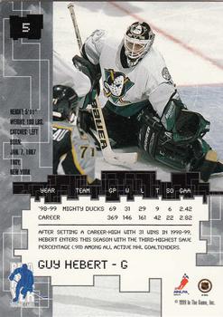 1999-00 Be a Player Millennium Signature Series #5 Guy Hebert Back