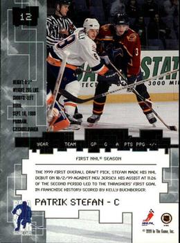1999-00 Be a Player Millennium Signature Series #12 Patrik Stefan Back