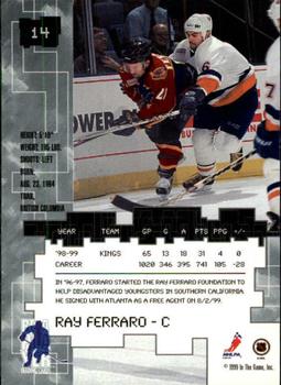 1999-00 Be a Player Millennium Signature Series #14 Ray Ferraro Back