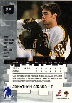 1999-00 Be a Player Millennium Signature Series #28 Jonathan Girard Back