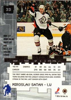 1999-00 Be a Player Millennium Signature Series #33 Miroslav Satan Back