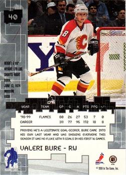 1999-00 Be a Player Millennium Signature Series #40 Valeri Bure Back