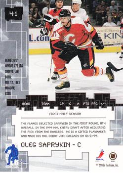 1999-00 Be a Player Millennium Signature Series #41 Oleg Saprykin Back