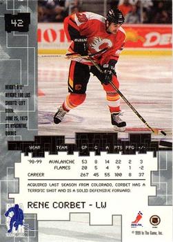 1999-00 Be a Player Millennium Signature Series #42 Rene Corbet Back