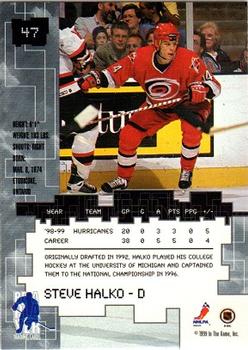 1999-00 Be a Player Millennium Signature Series #47 Steve Halko Back