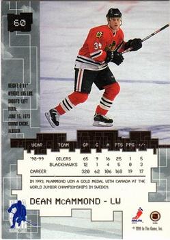 1999-00 Be a Player Millennium Signature Series #60 Dean McAmmond Back