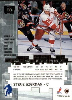 1999-00 Be a Player Millennium Signature Series #88 Steve Yzerman Back