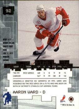 1999-00 Be a Player Millennium Signature Series #92 Aaron Ward Back