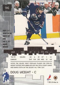1999-00 Be a Player Millennium Signature Series #96 Doug Weight Back