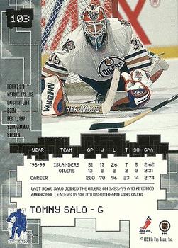 1999-00 Be a Player Millennium Signature Series #103 Tommy Salo Back