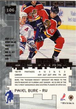 1999-00 Be a Player Millennium Signature Series #106 Pavel Bure Back