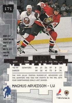 1999-00 Be a Player Millennium Signature Series #171 Magnus Arvedson Back