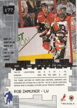 1999-00 Be a Player Millennium Signature Series #177 Rob Zamuner Back