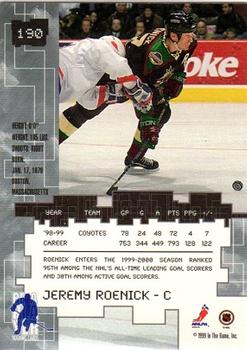 1999-00 Be a Player Millennium Signature Series #190 Jeremy Roenick Back