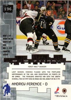 1999-00 Be a Player Millennium Signature Series #196 Andrew Ference Back