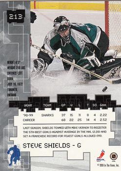 1999-00 Be a Player Millennium Signature Series #213 Steve Shields Back