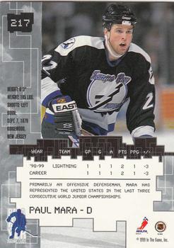 1999-00 Be a Player Millennium Signature Series #217 Paul Mara Back