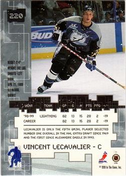 1999-00 Be a Player Millennium Signature Series #220 Vincent Lecavalier Back