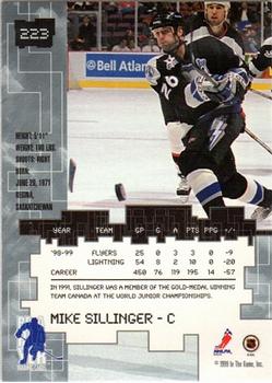 1999-00 Be a Player Millennium Signature Series #223 Mike Sillinger Back