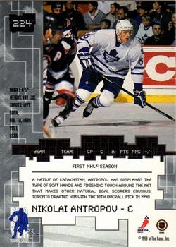 1999-00 Be a Player Millennium Signature Series #224 Nikolai Antropov Back