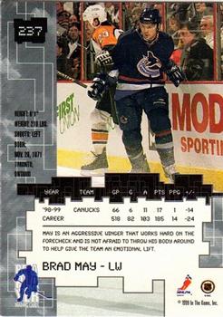 1999-00 Be a Player Millennium Signature Series #237 Brad May Back