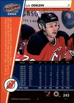 1999-00 Pacific #243 Lyle Odelein Back