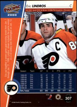 1999-00 Pacific #307 Eric Lindros Back
