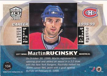 1999-00 Pacific Dynagon Ice #104 Martin Rucinsky Back