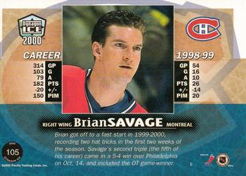 1999-00 Pacific Dynagon Ice #105 Brian Savage Back