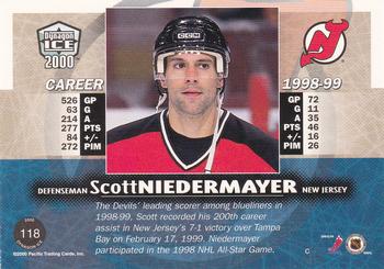 1999-00 Pacific Dynagon Ice #118 Scott Niedermayer Back