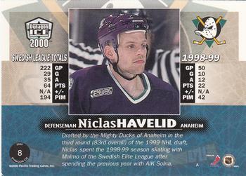 1999-00 Pacific Dynagon Ice #8 Niclas Havelid Back