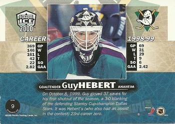 1999-00 Pacific Dynagon Ice #9 Guy Hebert Back