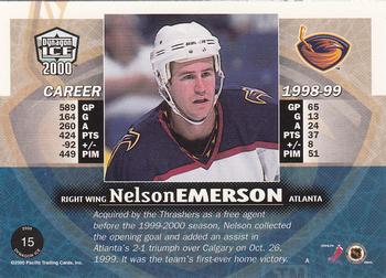 1999-00 Pacific Dynagon Ice #15 Nelson Emerson Back