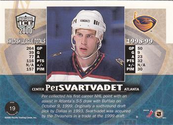 1999-00 Pacific Dynagon Ice #19 Per Svartvadet Back