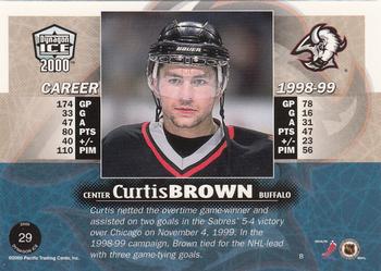 1999-00 Pacific Dynagon Ice #29 Curtis Brown Back
